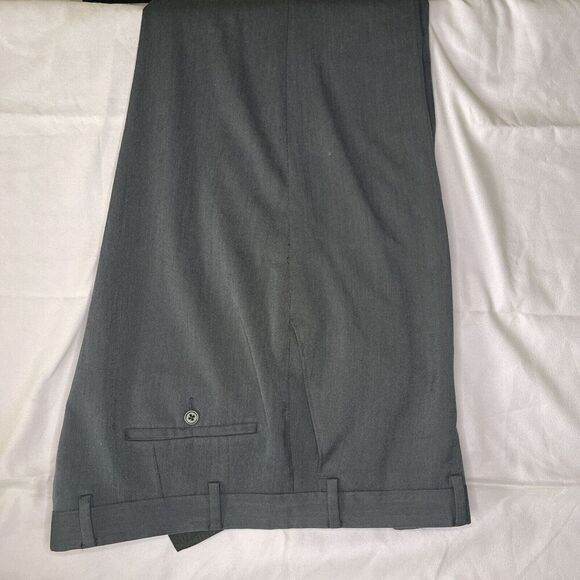 Michael Kors Dress Pants Greenwich Men's Size 38 Dark Gray Heathered Flat Front - Picture 7 of 7